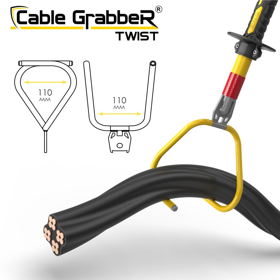 Инструмент безопасности для ручного перемещения кабелей, рукавов, труб Cable GrabbeR TWIST STCGT 120