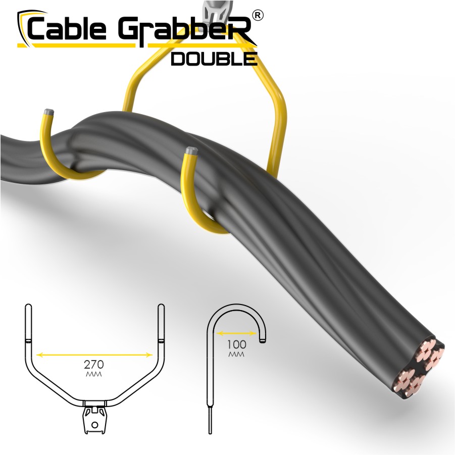 Инструмент безопасности для ручного перемещения кабелей Cable Grabber DOUBLE STCGD 180